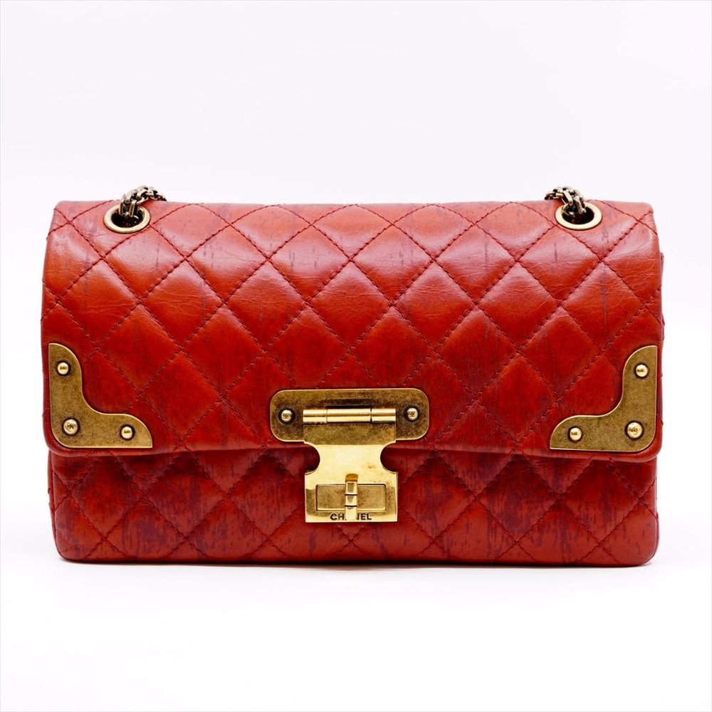 Chanel Paris-Shanghai Icons Reissue 2.55 Flap Bag Quilted Distressed Calfskin